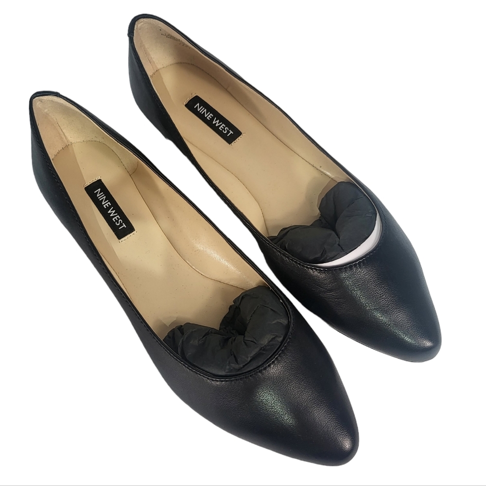 Nine West Speakup Round Toe Slip-on Ballet Flats Black 9.5 - Picture 7 of 8